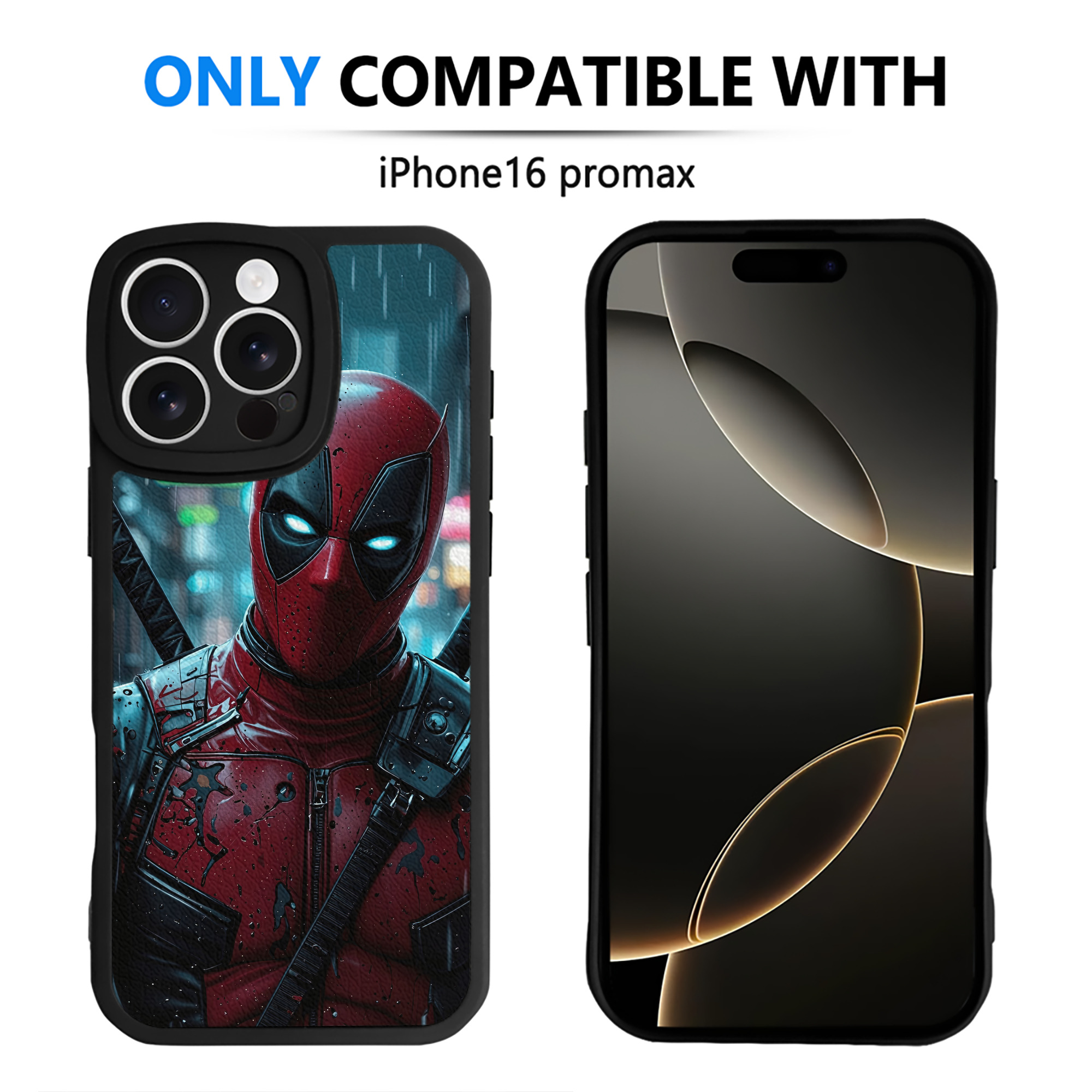 （画像用） Deadpool デッドプール 【iPhone 16シリーズ対応】シリコンスマホケース（レザー調） 材質：シリコン
